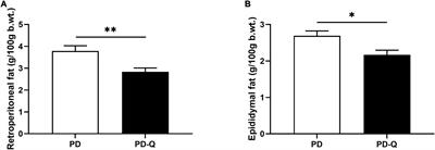 Quercetin supplementation alters adipose tissue and hepatic transcriptomes and ameliorates adiposity, dyslipidemia, and glucose intolerance in adult male rats